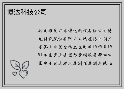 博达科技公司